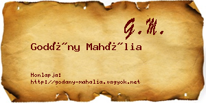 Godány Mahália névjegykártya